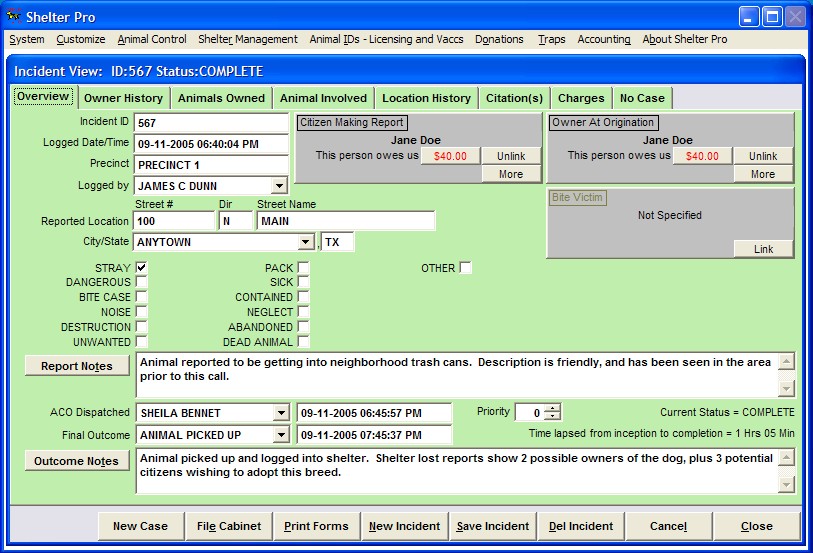 Dee Test - Shelter Pro Software